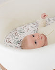 Small Oval/Moses Fitted Waterproof Sheet | Botanical
