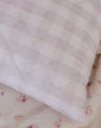 Waterproof Standard Pillowcase | Blush Gingham