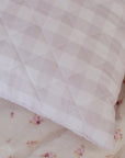 Waterproof Standard Pillowcase | Blush Gingham