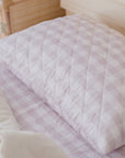 Waterproof Standard Pillowcase | Blush Gingham
