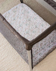 Portacot/Travel Cot Waterproof Fitted Sheet | Botanical