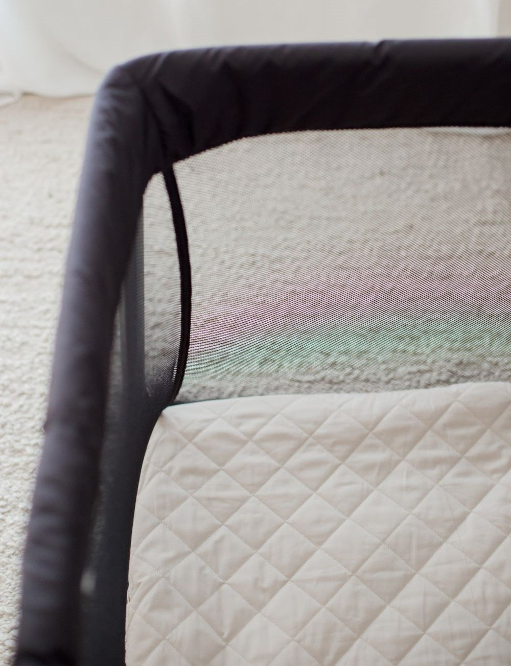 Waterproof Portacot/Travel Cot Fitted Sheet Oat Bambella Designs