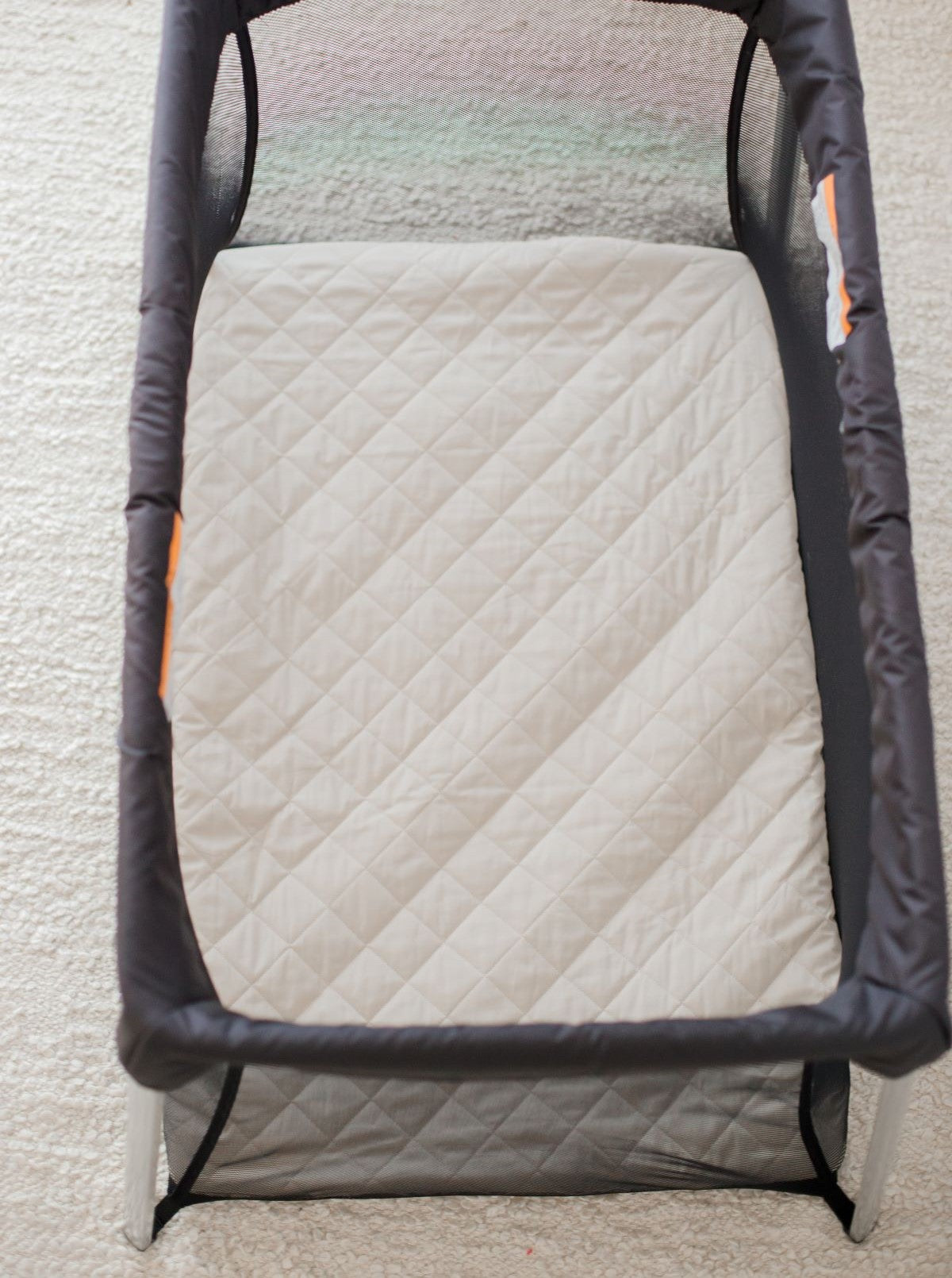 Portacot/Travel Cot Waterproof Fitted Sheet Oat Bambella Designs