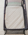 Portacot/Travel Cot Waterproof Fitted Sheet | Oat