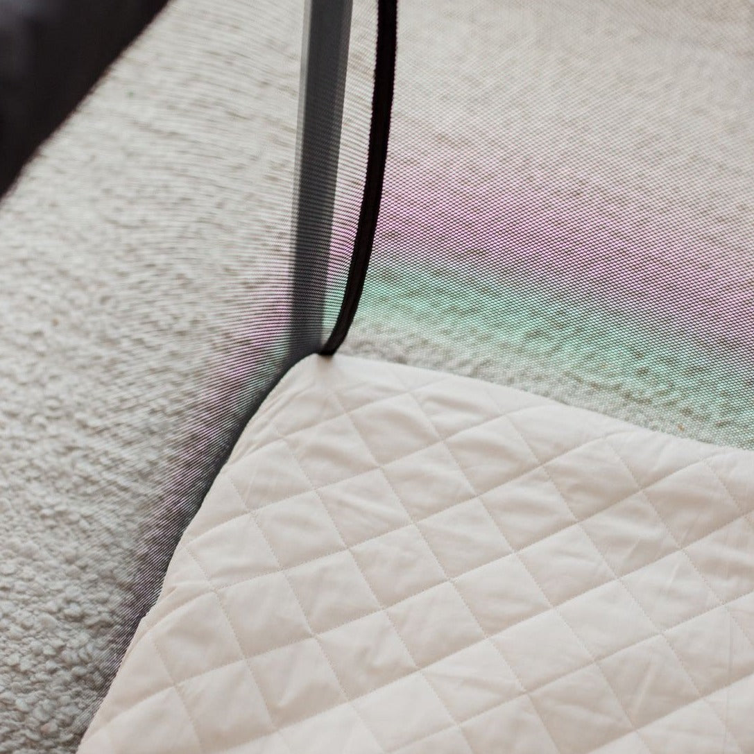 Waterproof Portacot/Travel Cot Fitted Sheet Oat Bambella Designs