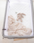 Bambella Designs waterproof co-sleeper cot sheet shown from above