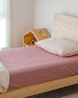 Waterproof Fitted Sheet | Dusty Mauve