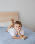 Waterproof Fitted Sheet | Sky Blue