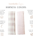 Harness Covers | Blush Gingham
