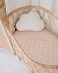 Waterproof Fitted Bassinet Sheet | Nude