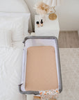 Co-Sleeper/Change Mat Fitted Waterproof Sheet | Nude