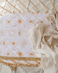 Waterproof Fitted Bassinet Sheet | Bohemian Sunshine