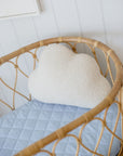 Waterproof Fitted Bassinet Sheet | Sky Blue