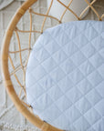 Waterproof Fitted Bassinet Sheet | Sky Blue