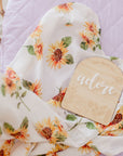 Bamboo Cotton Muslin Swaddle | Sunny Days