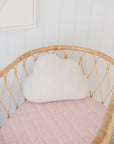 Waterproof Fitted Bassinet Sheet | Lullaby Pink