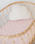 Waterproof Fitted Bassinet Sheet | Lullaby Pink