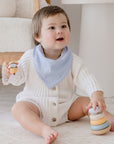 Premium Triple Layer Bandana Bibs 2 Pack | Turtle Bay & Sky Blue