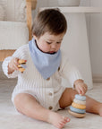 Premium Triple Layer Bandana Bibs 2 Pack | Turtle Bay & Sky Blue