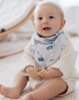 Premium Triple Layer Bandana Bibs 2 Pack | Turtle Bay & Sky Blue