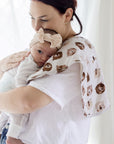 Premium Triple Layer Burp Cloth 2 Pack | Bear in There & Oat