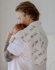 Premium Triple Layer Burp Cloth 2 Pack | Oakwood Farm & Latte