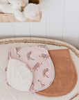 Premium Triple Layer Burp Cloth 2 Pack | Queen of the Jungle & Chestnut