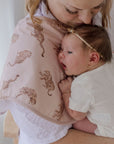 Premium Triple Layer Burp Cloth 2 Pack | Queen of the Jungle & Chestnut