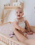 Co-Sleeper/Change Mat Fitted Waterproof Sheet | Lullaby Pink