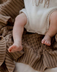 Cotton Knit Blanket | Walnut