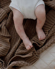Cotton Knit Blanket | Walnut