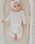 Small Oval/Moses Fitted Waterproof Sheet | Oat