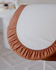 Small Oval/Moses Fitted Waterproof Sheet | Chestnut