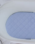 Small Oval/Moses Fitted Waterproof Sheet | Sky Blue