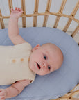 Small Oval/Moses Fitted Waterproof Sheet | Sky Blue