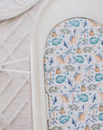 Small Oval/Moses Fitted Waterproof Sheet | Wild Dinosaurs