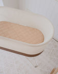 Small Oval/Moses Fitted Waterproof Sheet | Nude