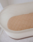 Small Oval/Moses Fitted Waterproof Sheet | Nude