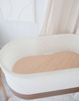 Small Oval/Moses Fitted Waterproof Sheet | Nude