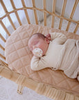 Small Oval/Moses Fitted Waterproof Sheet | Nude