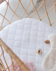 Toy and Dummy Close Up | Small Oval/Moses Fitted Waterproof Sheet | Ivory