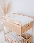 Changing table with Co-Sleeper/Change Mat Fitted Waterproof Sheet | Ivory