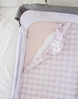 Co-Sleeper/Change Mat Fitted Waterproof Sheet | Blush Gingham