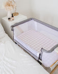 Co-Sleeper/Change Mat Fitted Waterproof Sheet | Blush Gingham