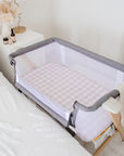 Co-Sleeper/Change Mat Fitted Waterproof Sheet | Blush Gingham