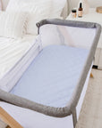 Co-Sleeper/Change Mat Fitted Waterproof Sheet | Sky Blue