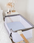 Co-Sleeper/Change Mat Fitted Waterproof Sheet | Sky Blue