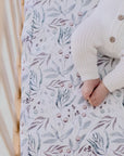Waterproof Fitted Cot Sheet | Botanical