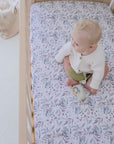 Waterproof Fitted Cot Sheet | Botanical