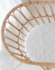 Small Oval/Moses Fitted Waterproof Sheet | Ivory